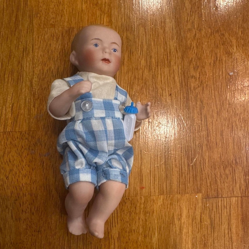 Artist made German all bisque doll 6"